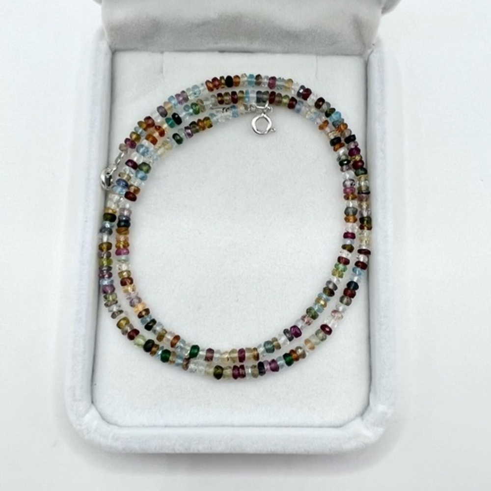 6.7 Ct Natural Multi Colour Gemstone Necklace
